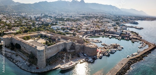 Aerial view of antic Othello Castle in Famagusta, Northern Cyprus