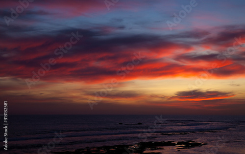 Beautiful dusk in Cadiz  Spain