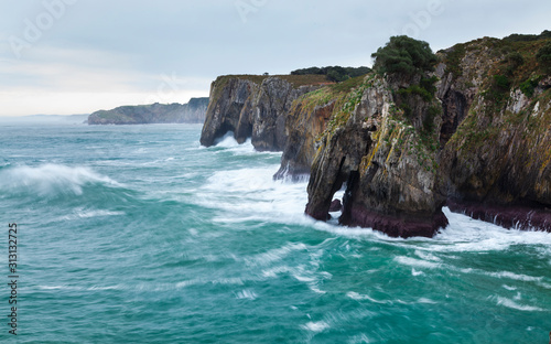 El Pindal, Ribadedeva council, Cantabrian sea, Asturias, Spain, Europe photo