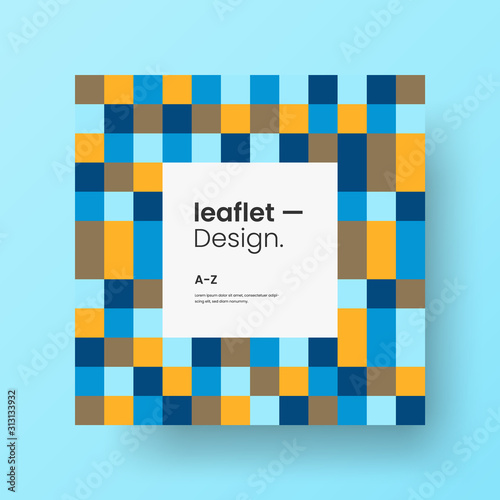 Amazing business advertisement vector mural art square banner mock up. Modern corporate abstract geometric illustration design layout background. Company identity quadrangle texture brochure template.