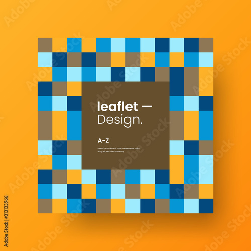 Amazing business advertisement vector mural art square banner mock up. Modern corporate abstract geometric illustration design layout background. Company identity quadrangle texture brochure template.