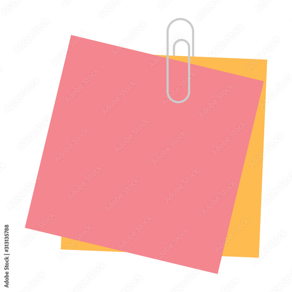 Post it papers with a clip Post it papers with a clip