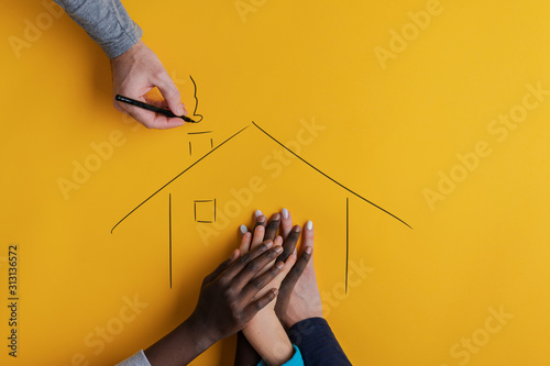 Conceptual image of family and adoption
