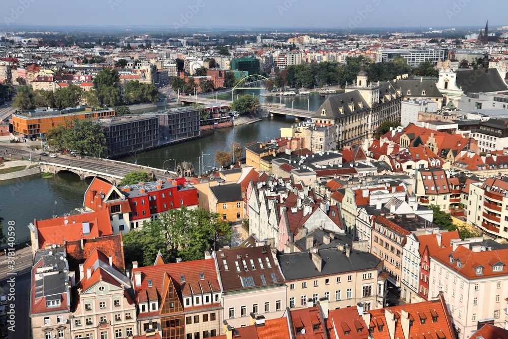 Naklejka premium Wroclaw cityscape