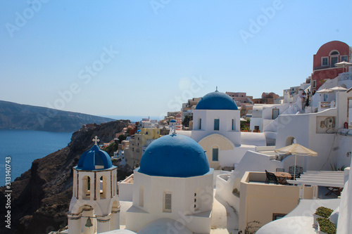 greek church in santorini greece