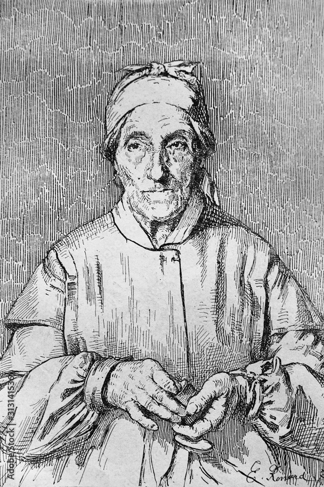 Fototapeta premium The Grandmother by Renard in a vintage book Musse Du Luxemburg,