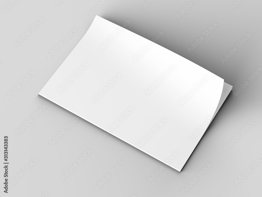 Empty paper sheets in A4 format. Ream of white paper. 3d illustration Empty paper sheets in A4 format. Ream of white paper. 3d illustration