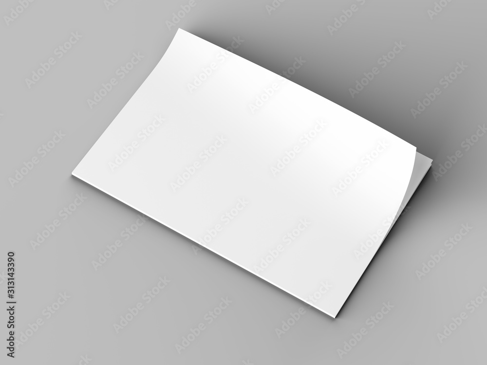Empty paper sheets in A4 format. Ream of white paper. 3d illustration Empty paper sheets in A4 format. Ream of white paper. 3d illustration