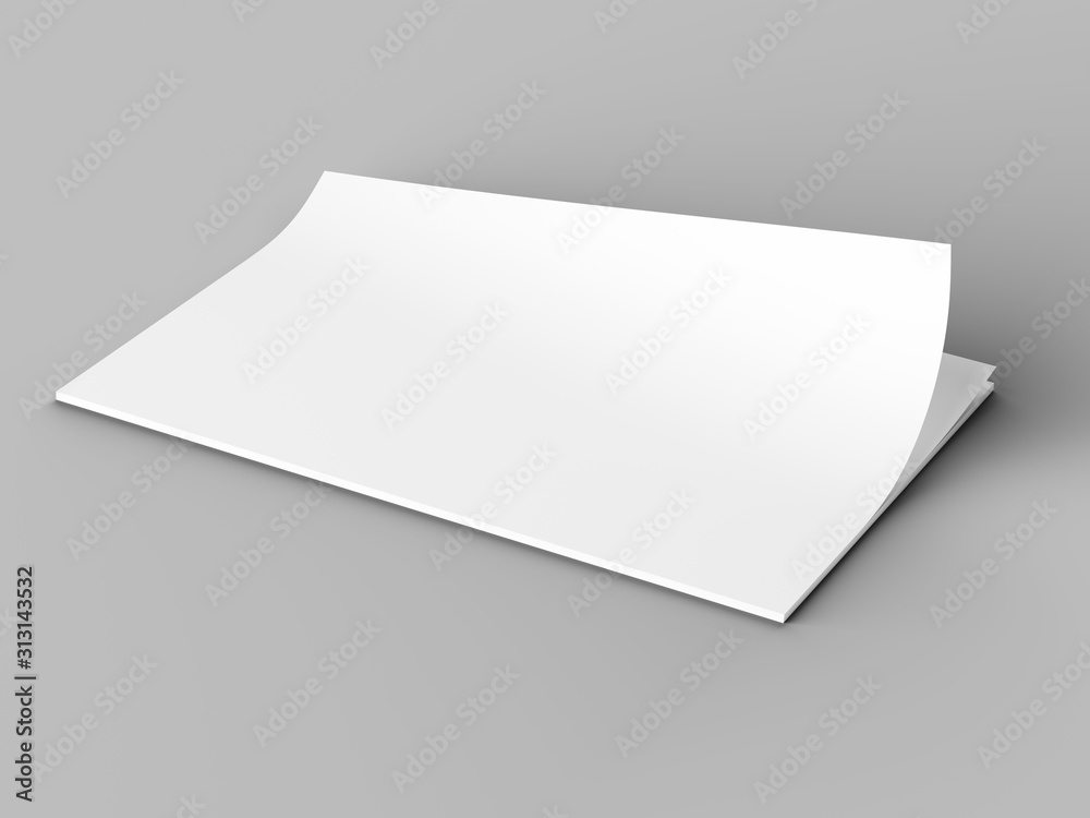 Empty paper sheets in A4 format. Ream of white paper. 3d illustration Empty paper sheets in A4 format. Ream of white paper. 3d illustration