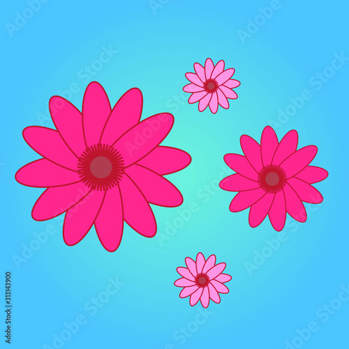 abstract floral background with flowers