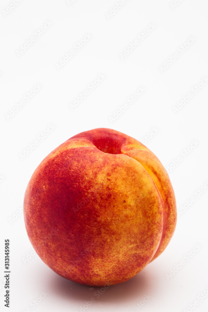 Fresh ripe Peach on a white background Fresh ripe Peach on a white background