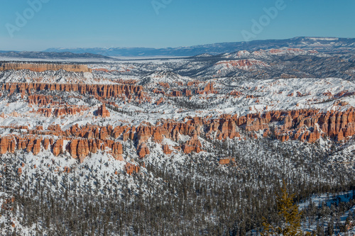 Scenic Snow Covered Landscape in Bryce Canyon National Park Utah