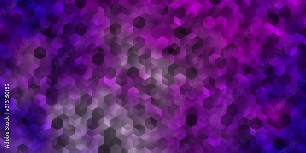 Light Pink, Blue vector backdrop with hexagons. Light Pink, Blue vector backdrop with hexagons.