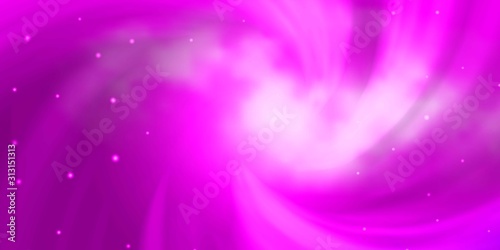 Light Purple vector background with small and big stars. Decorative illustration with stars on abstract template. Pattern for new year ad  booklets.