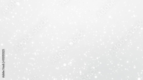 Glitter silver white background with sparkling light particles.