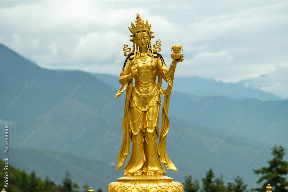 The Dzong Monastery in Bhutan Himalayas mountain The Dzong Monastery in Bhutan Himalayas mountain