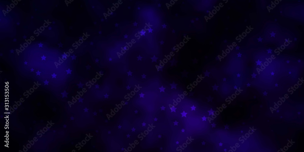Dark Purple vector pattern with abstract stars. Colorful illustration with abstract gradient stars. Pattern for websites, landing pages.