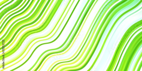 Light Green, Yellow vector background with lines. Colorful illustration in abstract style with bent lines. Pattern for commercials, ads.