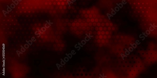 Dark Red vector background with spots. Abstract decorative design in gradient style with bubbles. Pattern for booklets, leaflets.