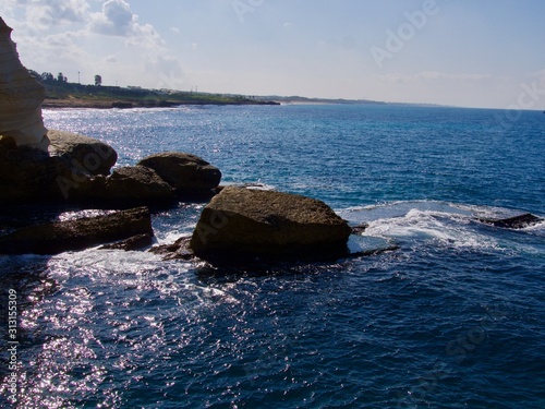 Blue reefs near Naharia city photo