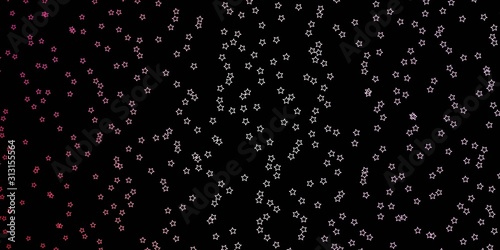 Dark Pink vector background with colorful stars. Modern geometric abstract illustration with stars. Theme for cell phones.