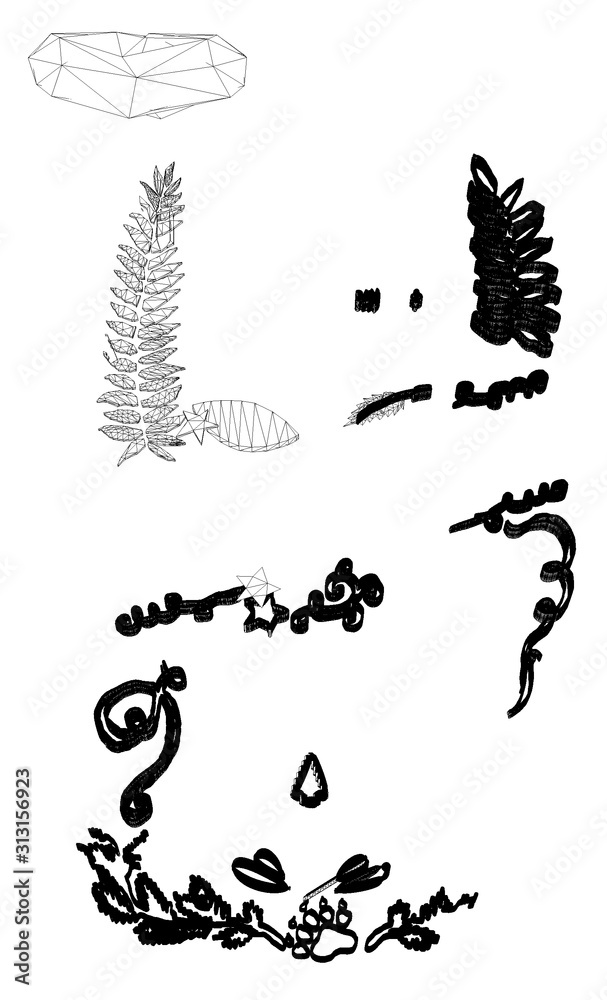 Obraz premium set of design elements