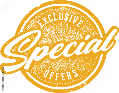 Exclusive Special Offers Marketing Stamp
