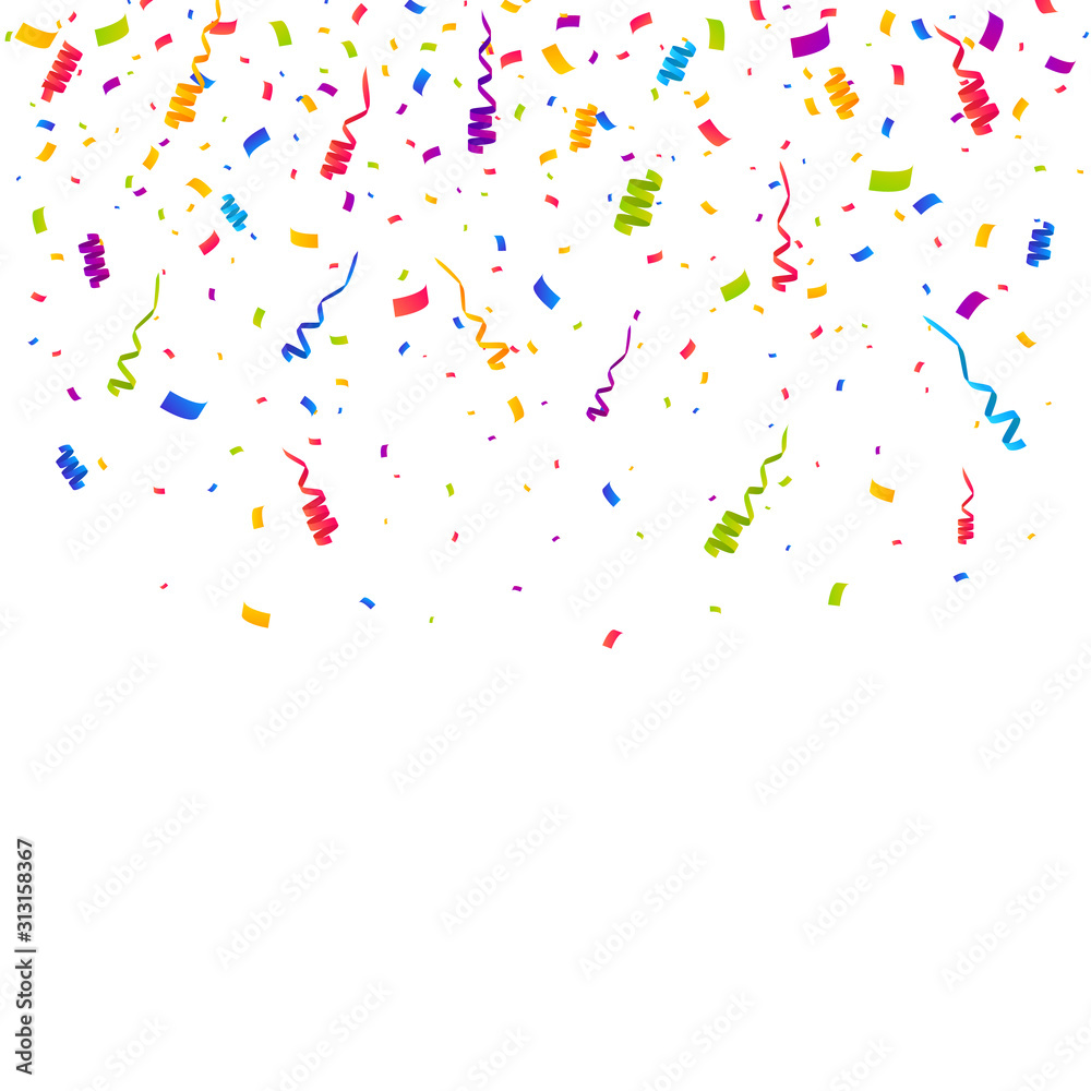 Confetti Vector Background - obrazy, fototapety, plakaty 