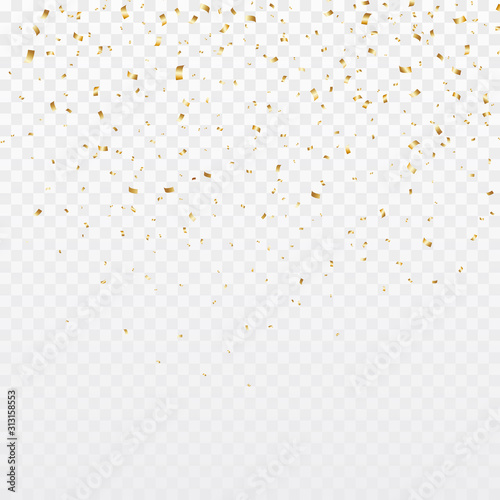Gold Confetti Vector Background