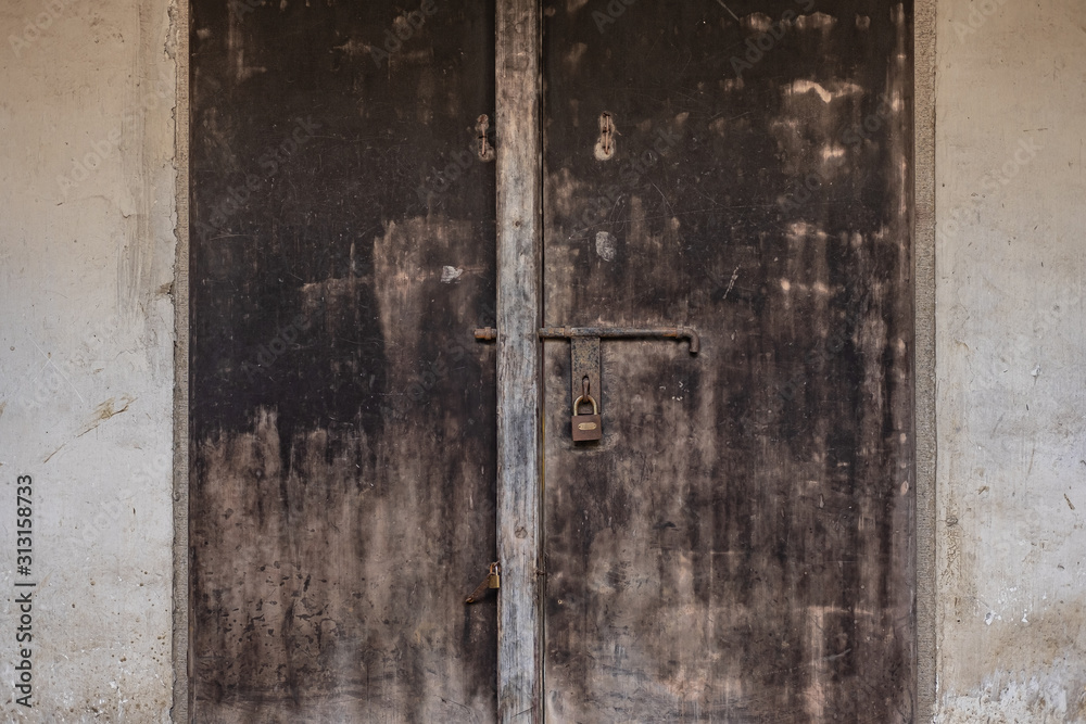 Weathered Ancient Double Doors in China Weathered Ancient Double Doors in China