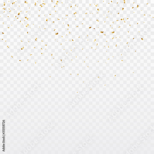 Gold Confetti Vector Background
