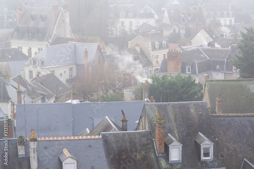 Vászonkép Bei Amboise im Val-de-Loire Frankreich Winter