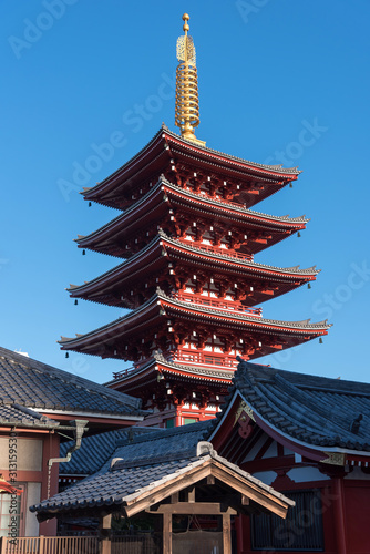 Pagoda at Sensoji Asakusa Temple, Tokyo