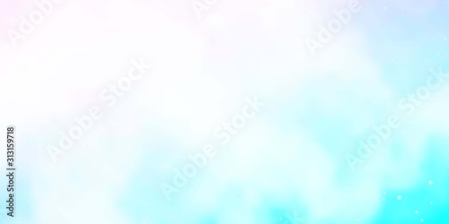Light Pink, Blue vector layout with bright stars. Decorative illustration with stars on abstract template. Best design for your ad, poster, banner.
