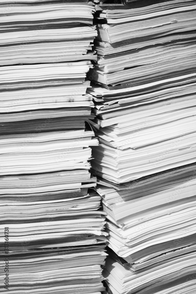 A Tall Pile Of Papers, Documents & Magazines A Tall Pile Of Papers, Documents & Magazines