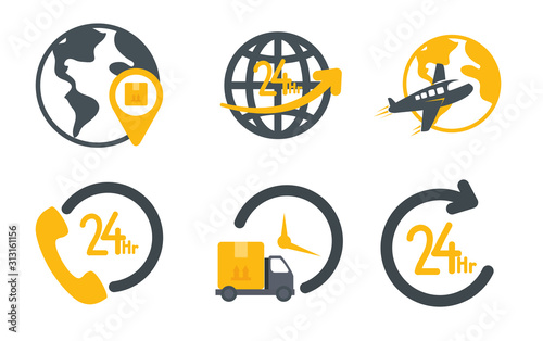 bundle of delivery service icons