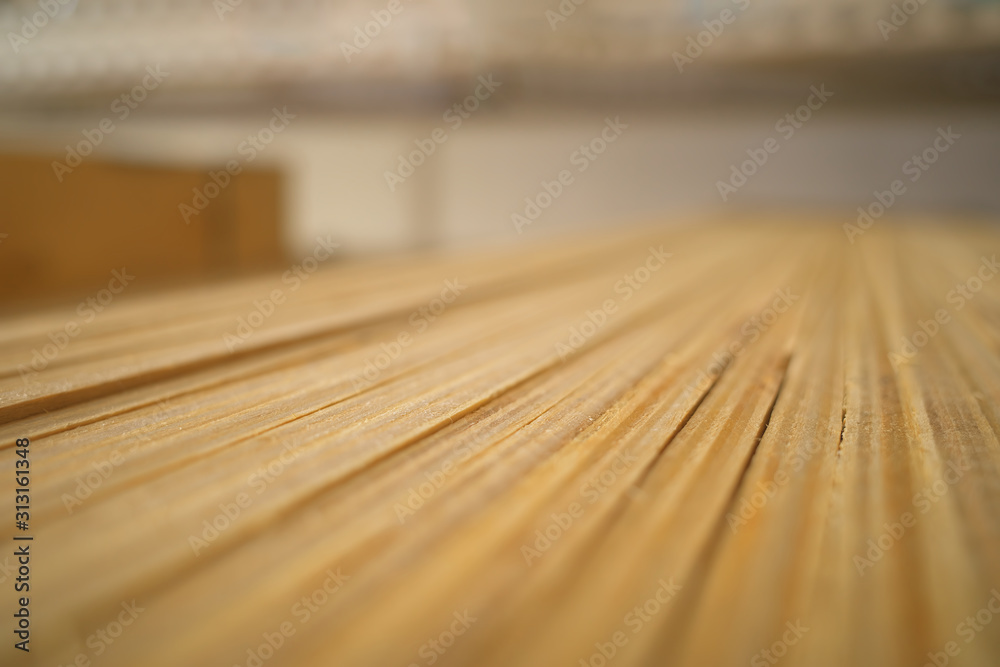 Wooden surface texture bokeh background