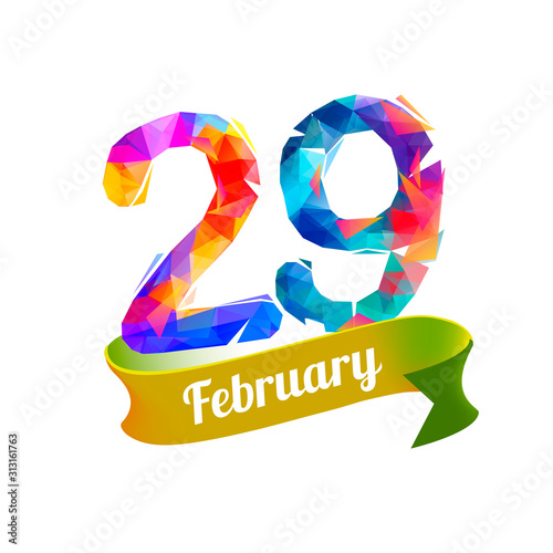 February 29. LEAP DAY. Vector