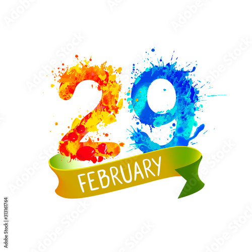 February 29. LEAP DAY. Splash paint