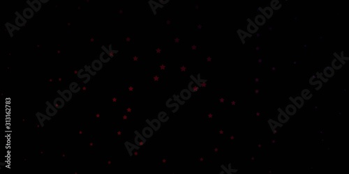 Dark Pink, Red vector background with small and big stars. Shining colorful illustration with small and big stars. Pattern for wrapping gifts.