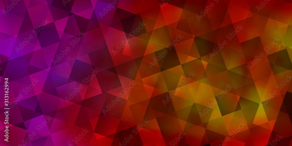 Obraz premium Light Pink, Yellow vector pattern with polygonal style with cubes.