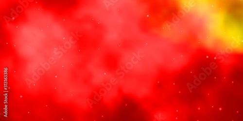 Light Orange vector layout with bright stars. Colorful illustration with abstract gradient stars. Theme for cell phones.