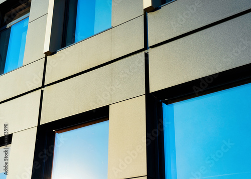 Windows of modern business office building concept.