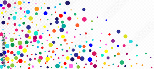 Rainbow Confetti Trendy Vector Wallpaper. © graficanto