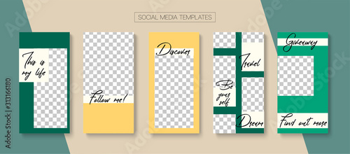 Social Stories Cool Vector Layout.