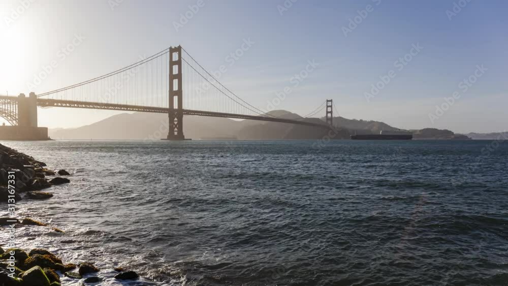 Sunset Time Lapse Of The Golden Gate Bridge, San Francisco Sunset Time Lapse Of The Golden Gate Bridge, San Francisco