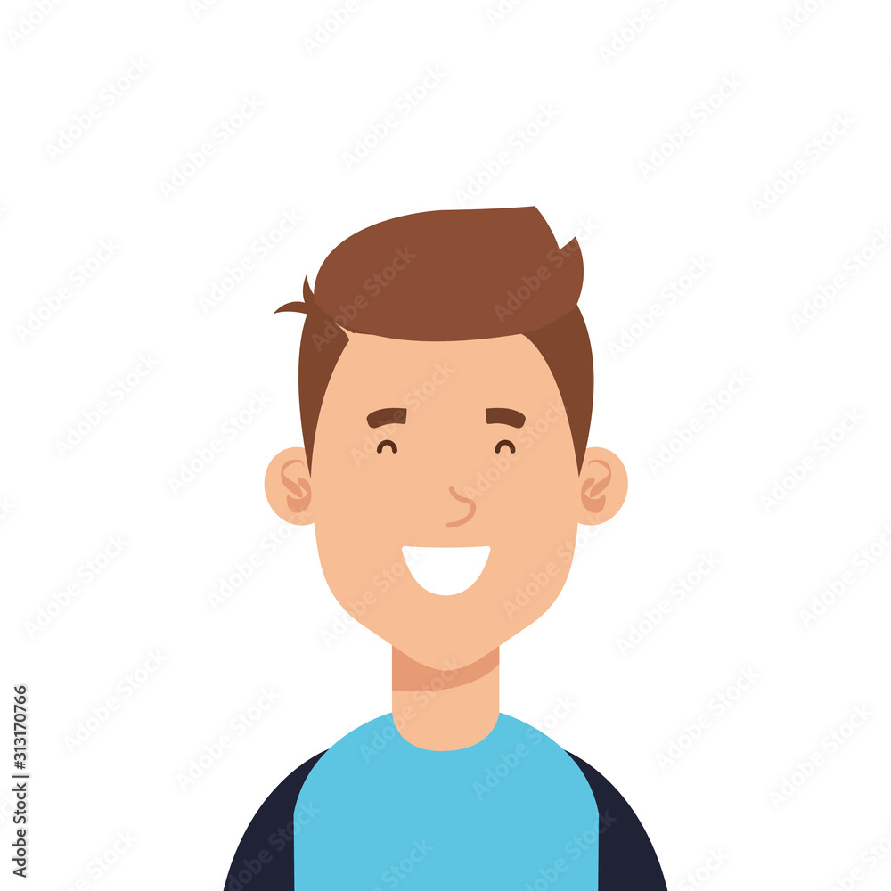 young man avatar character icon