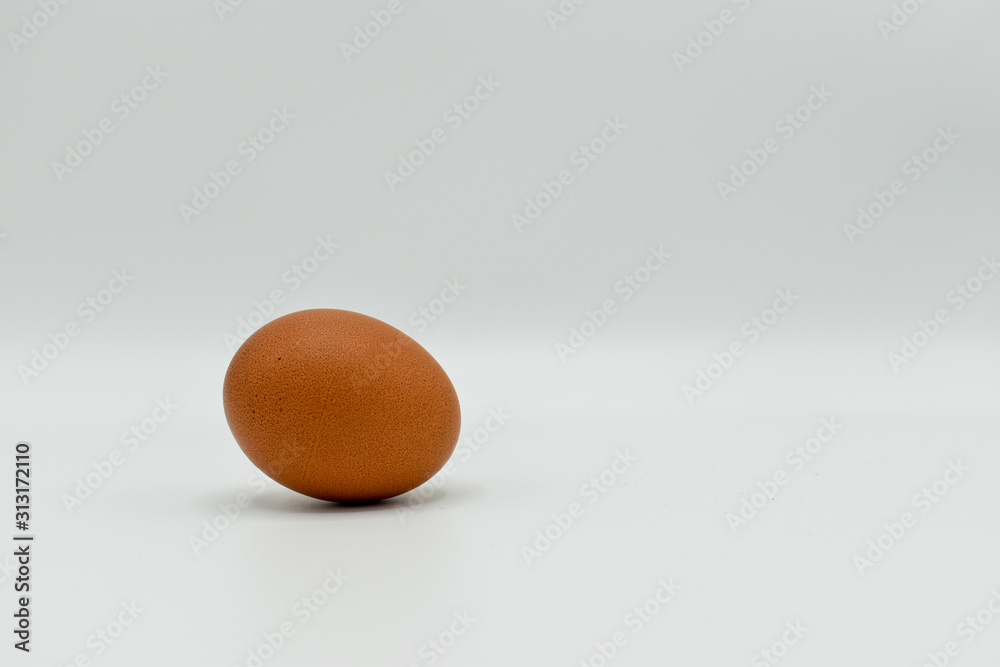 Organic chicken egg isolated on white background Organic chicken egg isolated on white background
