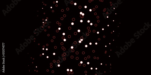 Dark Red vector texture with disks. Modern abstract illustration with colorful circle shapes. Design for your commercials.