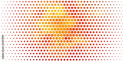 Light Orange vector background with circles. Abstract colorful disks on simple gradient background. New template for your brand book.